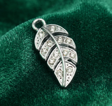 5 Pcs 20x11mm Leaf Ad Stone Charms
