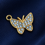 5 Pcs 15x13mm Butterfly Ad Stone Charms