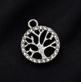 5 Pcs 16mm Tree of Life Ad Stone Charms
