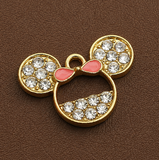 5 Pcs 20x15mm Mickey Mouse AD Stone Charms