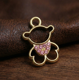 5 Pcs 15x13mm Teddy AD Stone Charms