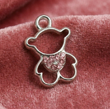 15x13mm Teddy AD Stone Charms