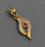 1 Pc, 20x8mm AD Charms Golden