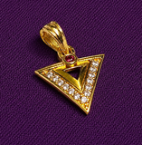 1 Pc, 17x15mm AD Charms Golden