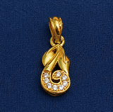 1 Pc, 18x8mm AD Charms Golden