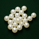 6mm Acrylic Pearl Round One Side Hole Beads