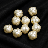 20 Pcs, 13x12mm Off White Pearl Coated Acrylic Beads