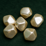 20 Pcs, 17x19mm Off White Pearl Coated Acrylic Beads