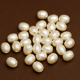 12X9mm Off White Pearl Coated Acrylic Beads