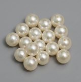 6-10mm, 50 Gms White Pearl Acrylic Beads One Side Hole