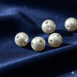 50 Pcs, 9mm White Acrylic Round Bead