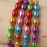 5 Strings,18x11mm Multi Metallic CCB Oval Beads