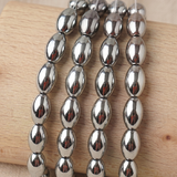 5 Strings  20x12 mm Metallic CCB Oval Beads