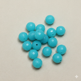 100Gm 7mm Round Faceted Acrylic Beads