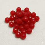 7mm Round Faceted Acrylic Beads