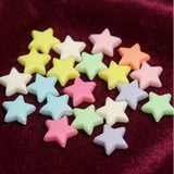 100 gm, 14mm Star Acrylic Beads