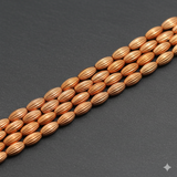 1 String Acrylic Oval Liner Beads Copper 11x5mm