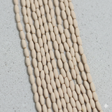 14 Strings, 5x2mm Off White Acrylic Oval Beads