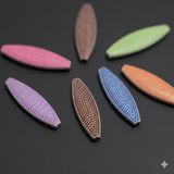 100Gm 40x12mm Multi Color Acrylic Flat Oval Beads Assorted
