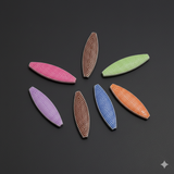 100 gm, 40x12mm Multi Color Acrylic Flat Oval Beads Assorted