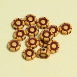 10x4mm Flower Brown  Beads