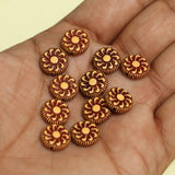12x4mm Flower Brown  Beads