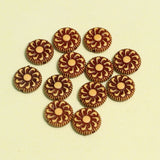 12x4mm Flower Brown  Beads