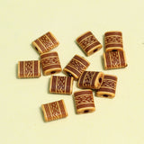 12x10mm Rectangle Brown  Beads