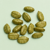 100Gm 18x10mm Acrylic Elaichi Beads Green