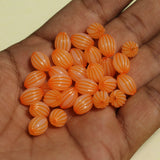 10x8mm Acrylic Beads Oval Orange