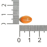 10x8mm Acrylic Beads Oval Orange