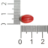 10x8mm Acrylic Beads Oval Red