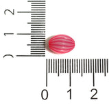 10x8mm Acrylic Beads Oval Hot Pink