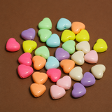 Acrylic Multicolor Heart Beads