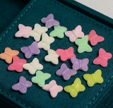 100Gm 11x14mm, Acrylic Multicolor Butterfly Beads