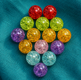 100 gm 8mm Acrylic  Round Beads MultiColor