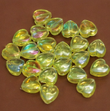 9mm Acrylic Heart Beads