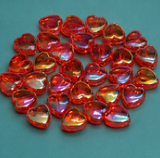 9mm Acrylic Heart Beads