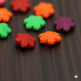 100 gm 15X6mm Assorted Flower Acrylic Beads