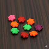 100 gm 15X6mm Assorted Flower Acrylic Beads