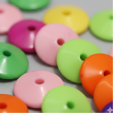 100 gm 6X14mm Assorted Donut Acrylic Beads