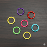 100 gm, 14mm Assorted Ring Spacer Acrylic Beads