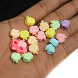 100 gm, 12x11mm Apple Acrylic Beads Assorted Color