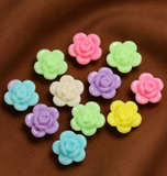 12x7mm Flower Acrylic Beads Assorted Color