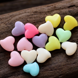 100 gm, 16mm Heart Acrylic Beads Assorted Color