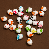 100 gm, 10mm Mango Acrylic Beads Assorted Color