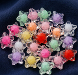 10mm Transparent Star Acrylic Beads Assorted Color