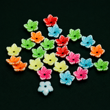 100 gm, 11x3mm Flower Acrylic Beads Assorted Color