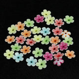 100 pcs, 11x2mm Flower Acrylic Beads Assorted Color