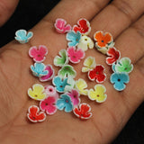 100 pcs, 10x4mm Flower Acrylic Beads Assorted Color